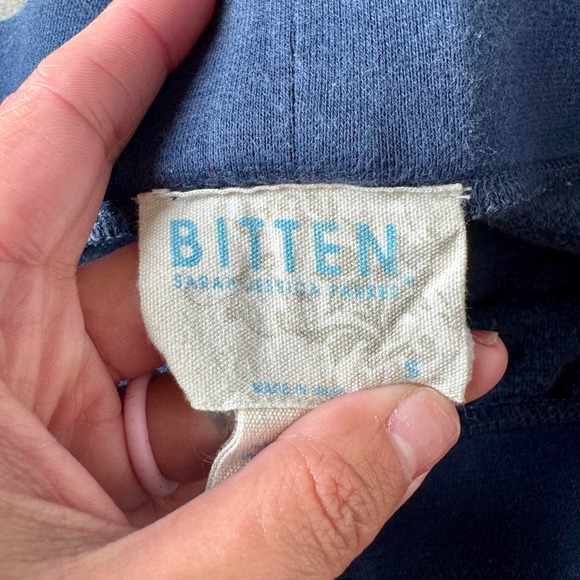 Y2K Bitten by Sarah Jessica Parker Velour Joggers Sz S Navy‎ Low Rise SATC Rare - Picture 3 of 4